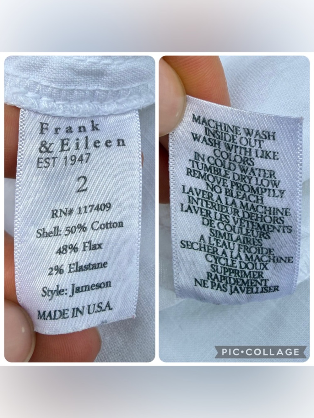 Frank & Eileen Jameson Utility Jogger Pants in White Italian Performance Linen 2 - Picture 14 of 16